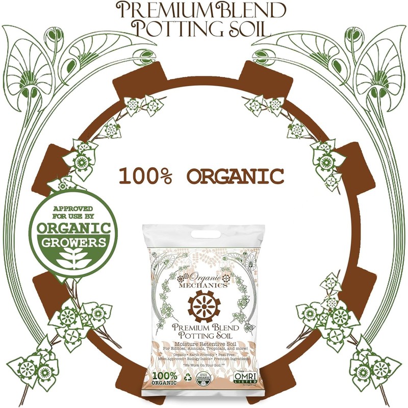 Organic Mechanics Premium Blend Potting Soil, 1 Cubic Foot -