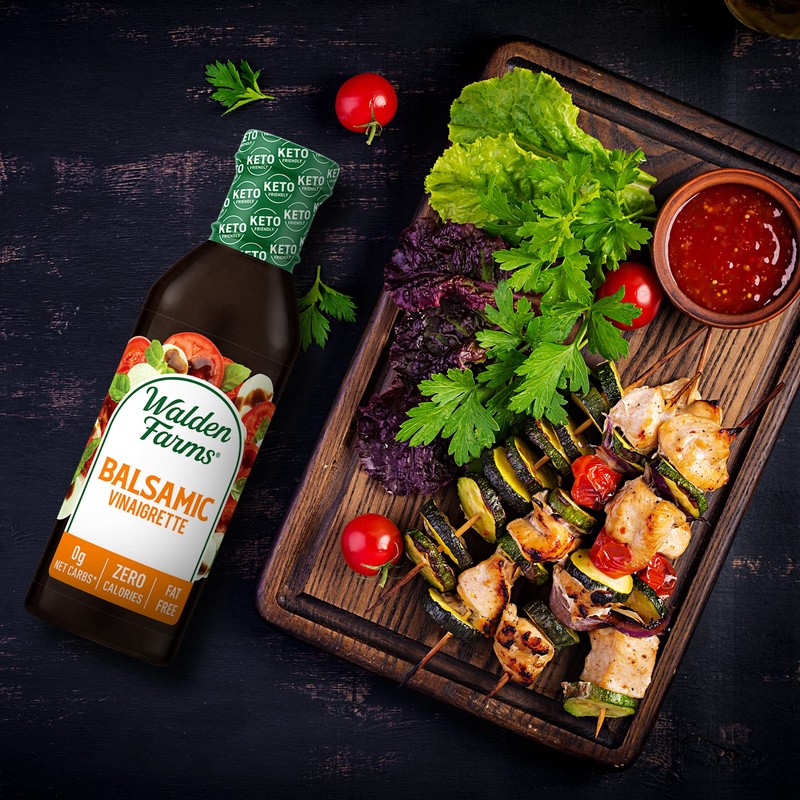 Walden Farms Balsamic Vinaigrette – Calorie-Free, Gluten-Free, Low Carb, Keto-Friendly,
