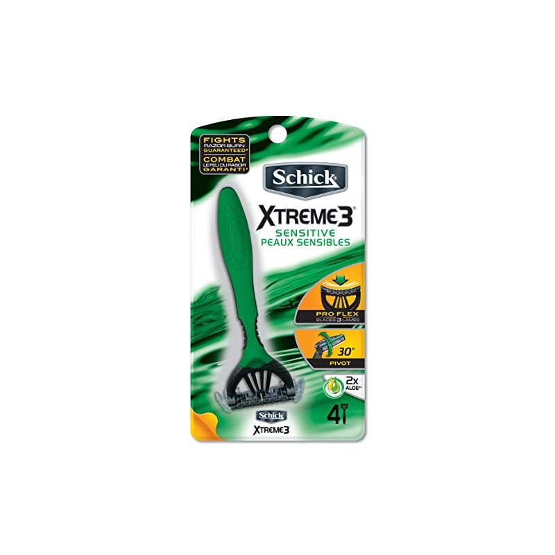 Schick Xtreme 3 Sensitive Peaux Sensibles Razors 4 ea