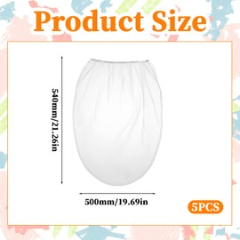 5 Gallon Paint Strainer Bags, Nylon Paint Filter Strainer Mesh White Fine Mesh Disposable Bag Filters with Elastic Top Opening for Gardening Painting Tools (White)