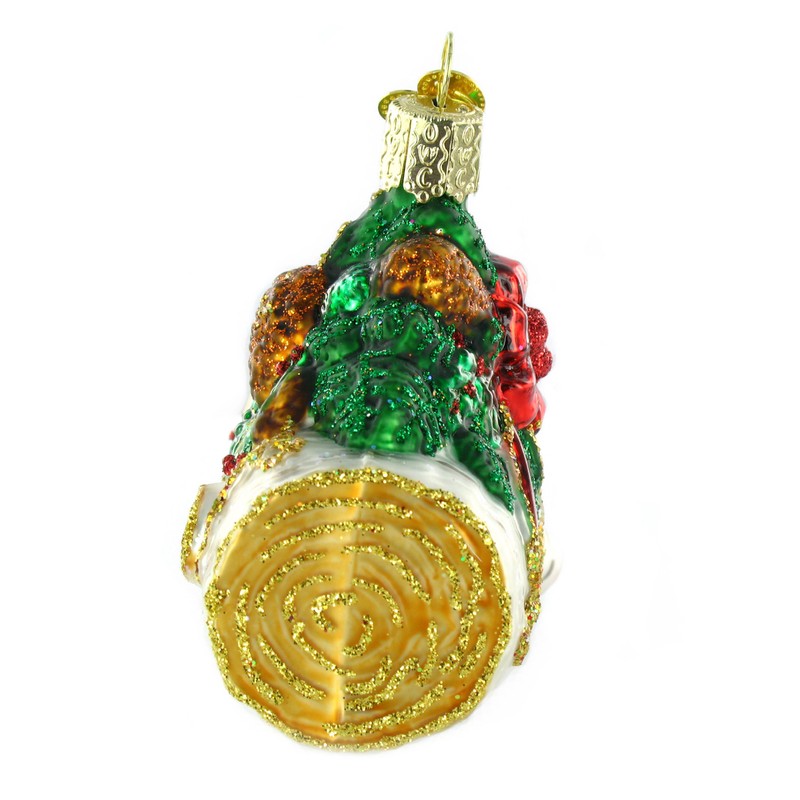 Old World Christmas Yule Log Glass Blown Ornament for Christmas