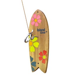 Island Time Ring Toss Game for Adults & Kids - Flower Power Edition - Hook and Ring Game for Indoor & Outdoor Use - Light Weight Solid Acadia Wood Backboard with String and Hooks - Easy Set Up