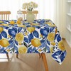 Honellaty Summer Tablecloth 52" x 70" Rectangle, Lemon Leaves Table