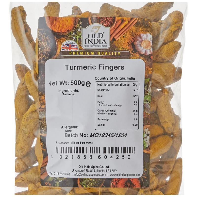 Old India Turmeric Fingers 500g