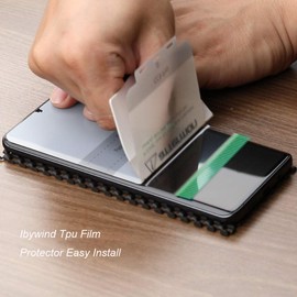 Ibywind Compatible Mi Note 10 Lite TPU Film, 2 Sheets, Hydrogel Film with Guide Frame, Lens Cover (1), Back Sheet (1), Excellent Elasticity and Flexibility TPU Material Protective Sheet, Full Adsorption, No Bubbles, Fingerprint Authentication, Super Easy