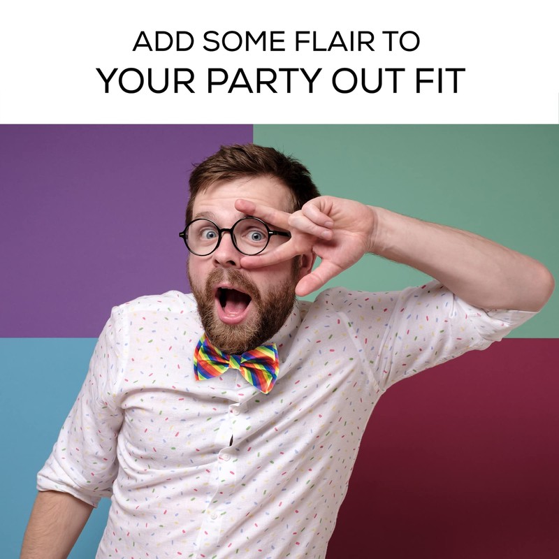 Man of Men - Men's Bowtie - Multi Color Rainbow