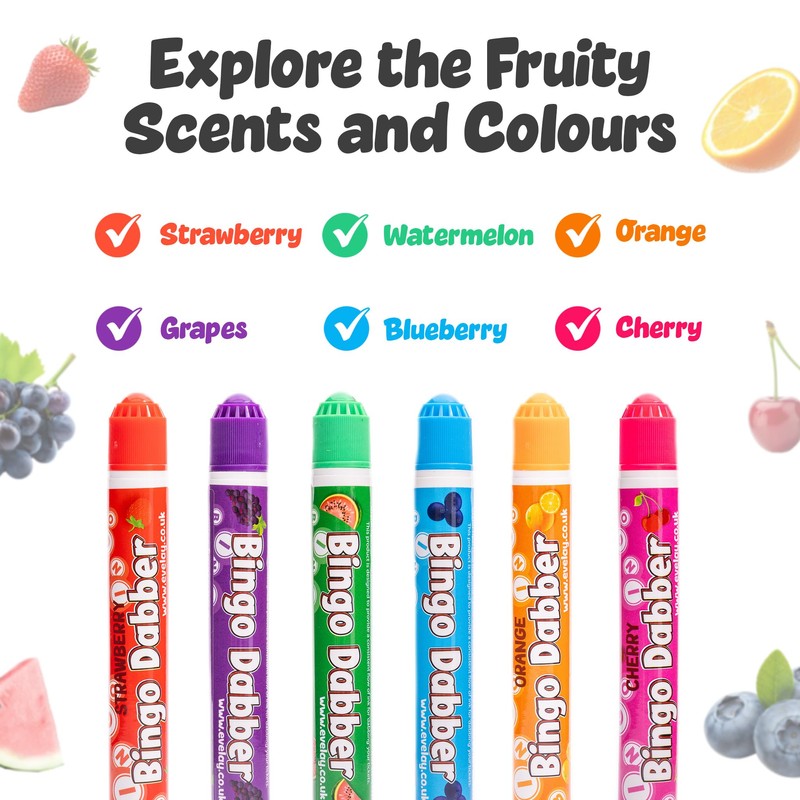 evelay Bingo Dabbers Scented Fruity Scents - Pack of 24