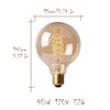 CTKcom G30 Edison Globe Bulbs (2 Pack)- G95 E27 Antique