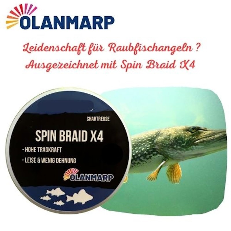 Olanmarp Spin Braid X Colour Chatreuse 250 m - Braided