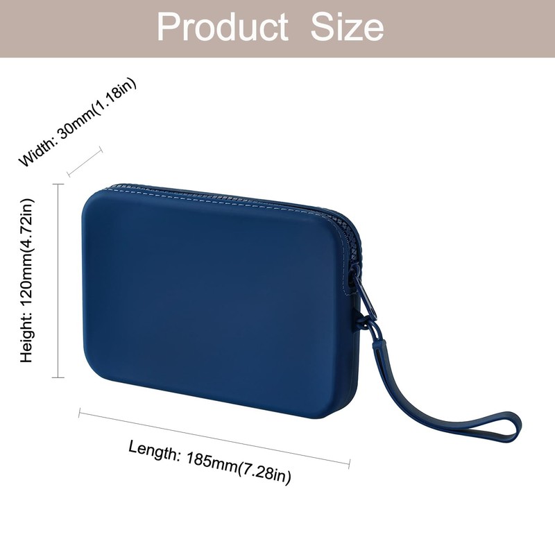 WHHJM Large Silicone Multifunctional Essential Bag Portable Travel Makeup Bag