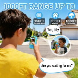Startcan Video Walkie Talkies for Kids, 2 Pack Rechargeable Handheld Video Call Toys, Indoor Outdoor Toys Christmas Birthday Gifts for Boys Ages 3-8+ (Green)