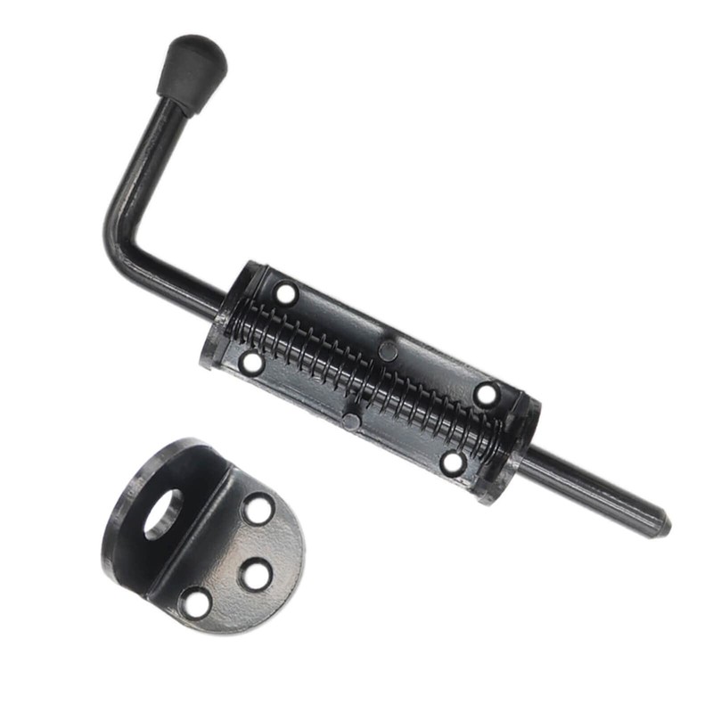 Black 2 Packs 8.5 Inch Heavy Duty Spring Loaded Latch