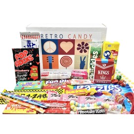 RETRO CANDY YUM ~ Care Package Assortment Gift Box Nostalgic Candy Mix from Childhood for Man or Woman Jr
