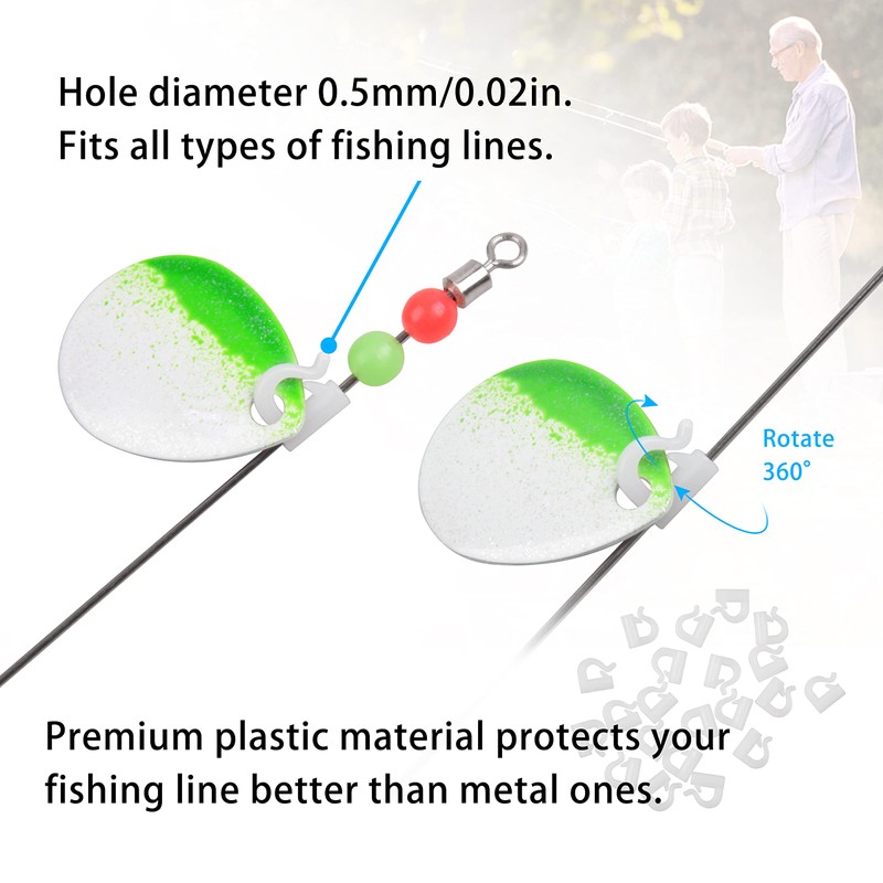 200pcs Quick Change Spinner Clevis Plastic Fishing Clevis Crawler Harness