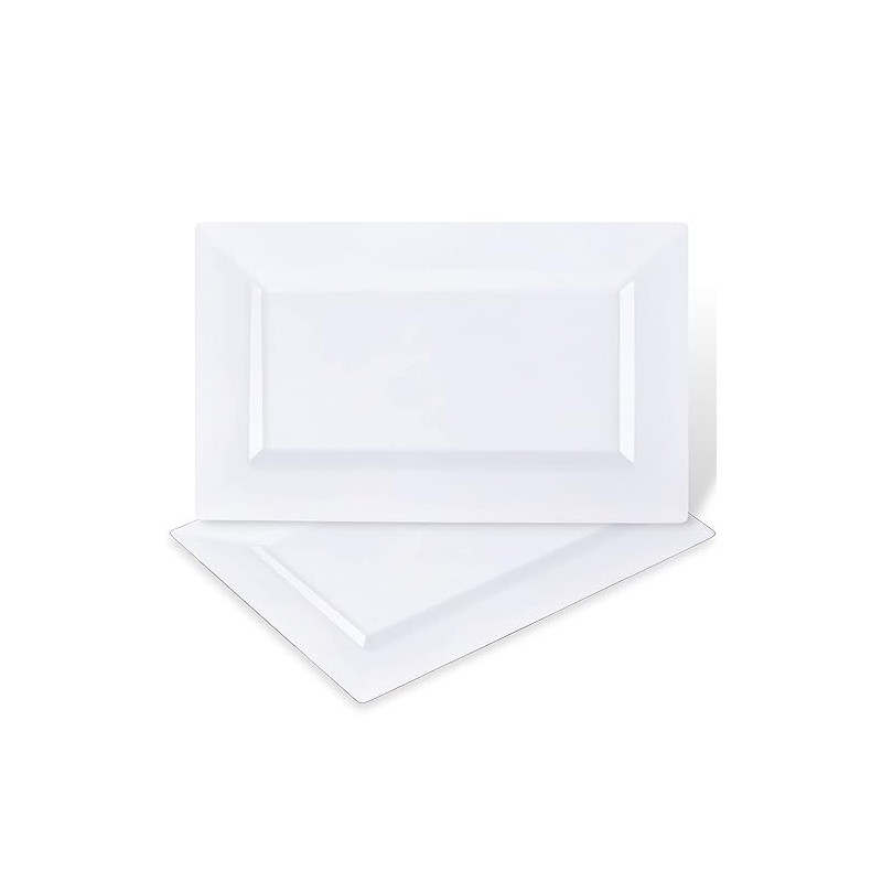 Blue Sky White Rectangle Tray - 14" x 8.5" (Pack