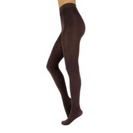 CALZITALY Warm Winter Tights Made of Wool Cashmere, 150 Denier, S, M, L, XL, 2XL, 3XL, 4XL, Made in Italy, brown