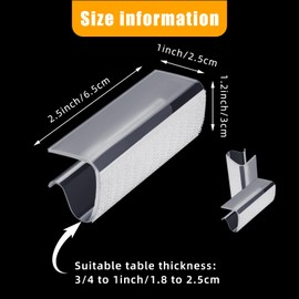 24 Pieces Table Skirting Clips Clear Tablecloth Clips for Indoor Outdoor Events Wedding Meeting Party Picnic Banquet