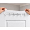 White Hooks Over The Door 6 Hooks Clothes Coat Hat