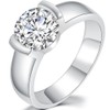 Jude Jewelers Stainless Steel Never Rust Wedding Engagement Proposal Solitaire