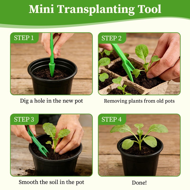 DRAINJH Mini Seed Spreader, 19 Pcs Seed Planter Tool Dispenser