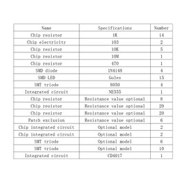 D DZRCOXI Soldering Practice Kit,DIY SMD SMT Welding Practice Soldering Skill Training Board (Soldering-120 Elements)