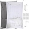 2 Pack Hanging Laundry Hamper Bag with Adjustable Stainless Steel