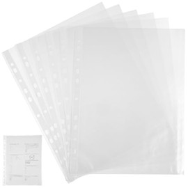 100 piezas Protectoras de Transparentes Fundas de Resistente con Carga Superior y Protector para Carpetas Oficio