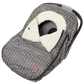 Skip Hop Winter Car Seat Cover: Ultra Plush Fleece, Grey Feather
