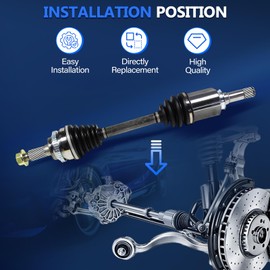 Maxfavor CV Axle Front Pair FWD Fit for Ford Edge 2007-2014 CV Axles, for 2007-2015 Lincoln MKX CV Axles Joint Shaft Assembly Left Right Side 3.5L 3.7L