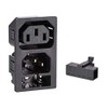 uxcell C13 C14 Panel Mount Plug Adapter AC 250V 10A