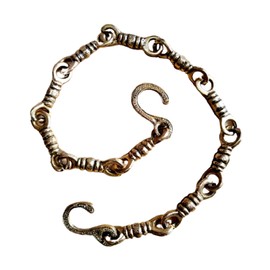 ESPLANADE Brass Chain with Hooks for Hanging Bell Diya Deepak Bells - Length 2 Feet (24" Inches) - Golden (‎Brass/Chain/2-Feet) (‎‎Brass/Chain/2-Feet)