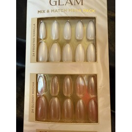 Pearlessence Glazed Glam Mix & Match Mega Pack Press On Nail Set Of 48