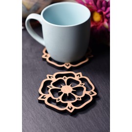 Individual Yorkshire Rose Coaster - Perfect for Yorkshire men & women. Proud northerners. Yorkshire pride. Proud North. God’s own county.
