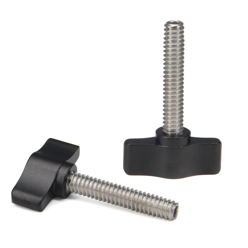 Befenybay 4pcs 1/4"-20 x 1-1/4" Thumb Screw Stainless Steel Standard/Coarse