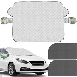 Car Windshield Sun Shade, 2024 Reflector Sunshade Cool Reflective Sun Blocker, Universal Foldable UV Ray Sun Visor Protector, Front/Side Blocking Sunlight & Heat Insulation Cover (Small for Sedan)