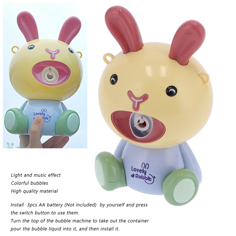 Children Cartoon Bubble Machine with Bubble Solution Automatic Bubble Blower