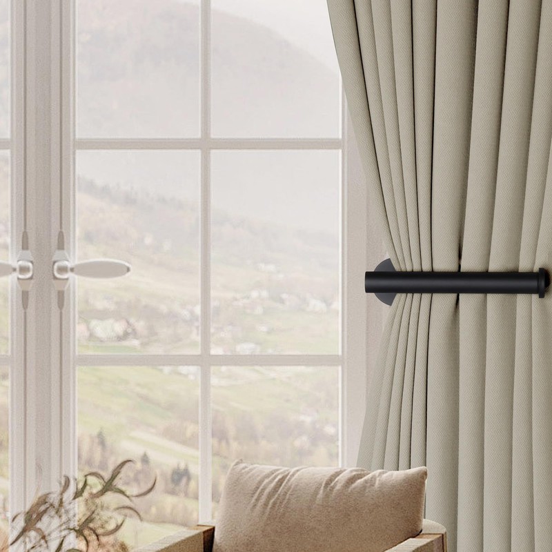 Yagoo 2 Pcs Adhesive Curtain Holdbacks，Screw-in Curtain Tie Backs Curtain
