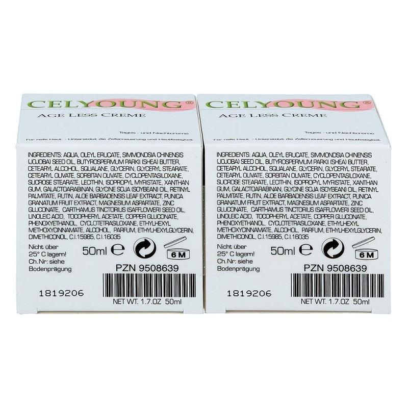 CELYOUNG age less cream plus a free 2 x 50