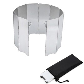 10 Plates Ultralight Folding Camp Stove Windscreen Portable Camping Stove Windshield for Use with Alcohol Stoves and Other Backpacking Stoves,Must for Outdoor Travel