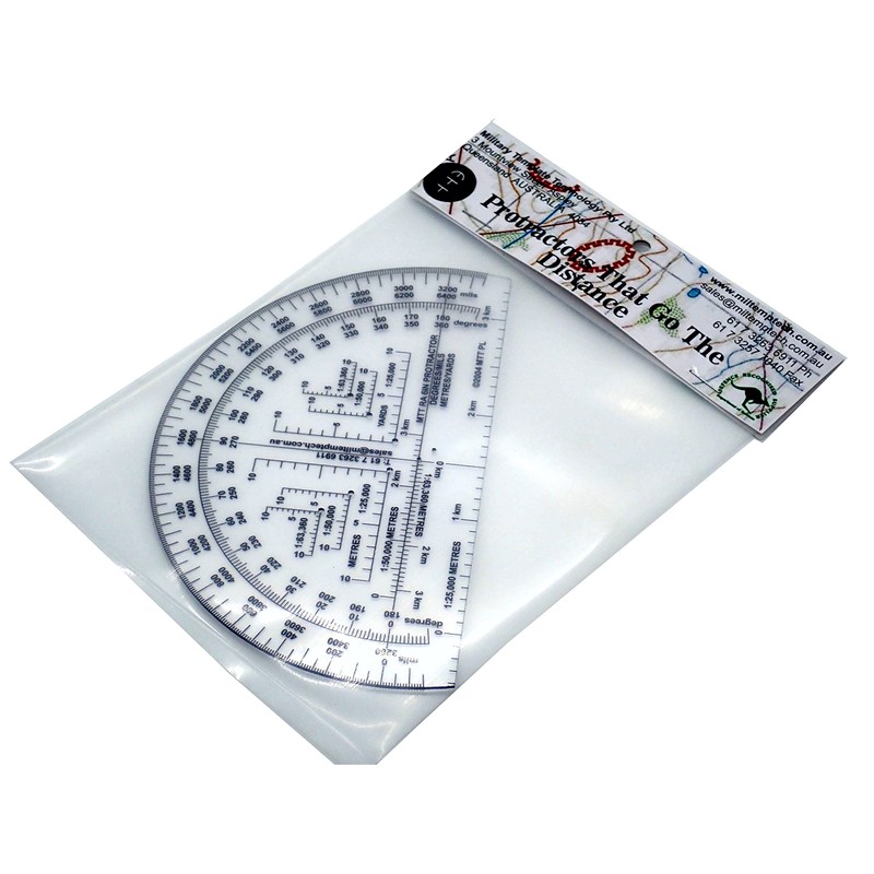 MTT PL RA 6IN Protractor with Degrees and mils, Graduated