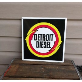 Detroit Diesel Metal Sign Garage Shop Truck Mechanic Repro 12x12 50136