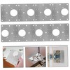 Sosoport 8pcs Cabinet Hinge Repair Plates Door Filler Plate Kit