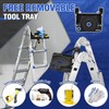 HBTower A Frame 5 Step Extension Ladder, 19 Ft Multi