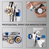 Throohills Professional HVLP Spray Gun, 1.4/1.7/2.0mm Nozzle HVLP High Atomization