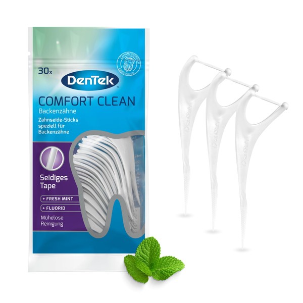 DenTek 1 x 30 Stk. Dentek Comfort Clean Zahnseide Sticks,