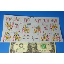 NOT SURE OF BRAND CLEAR Cut & Peel STICKERS 1/24 1:24 Vintage NASCAR SPONSORS Goodyear STP