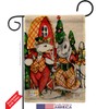 Holiday Mouses Burlap Garden Flag - Pack Winter Christmas Santa