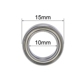 TOP-VIGOR 10Pcs 6700ZZ Deep Groove Ball Bearings, Z2 10mm x 15mm x 4mm Double Sealed Industrial Bearings, Chrome Steel Skateboard Bearings for Electrical Instrument Equipment
