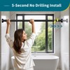 Black Shower Curtain Rod 36-98 Inch(3-8.17ft) Never Rust Non Slip