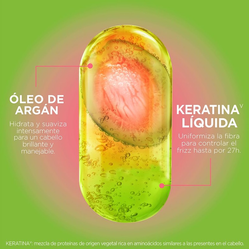 Garnier Fructis Adiós Esponjado Shampoo Antifrizz 2en1 650 ml